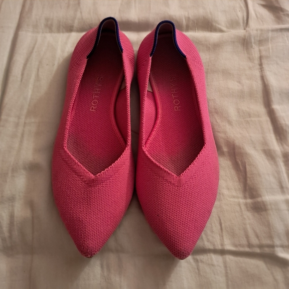 Rothy's Shoes - Rothy's Pink Pointed Toe Flats
